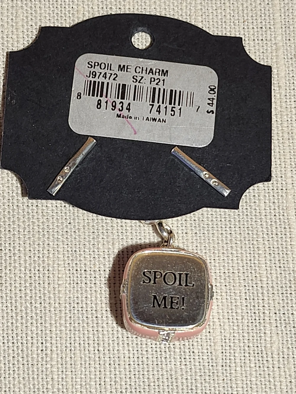 My Flat in London Pink Enamel Crystal Bow Gift Charm - Picture 6 of 6